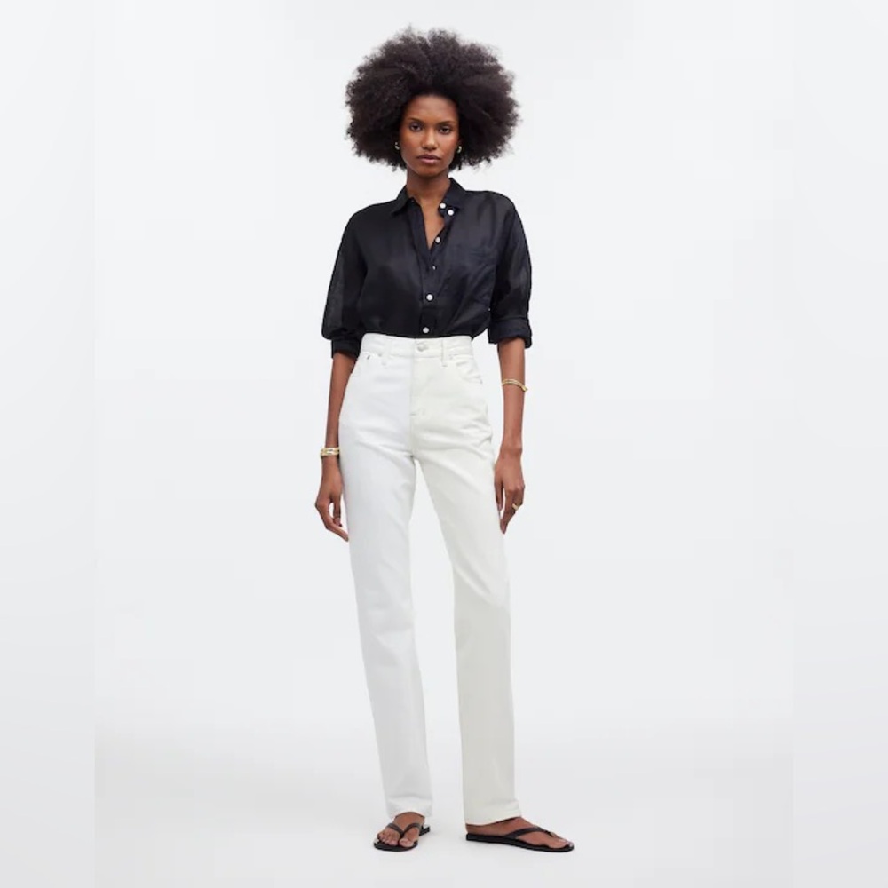 Madewell | The 90s Straight Jean | White | Size 27